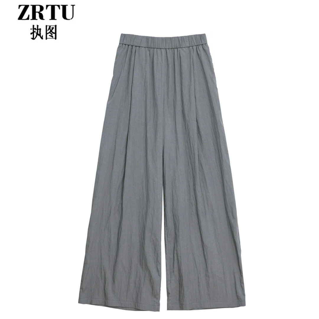 【交个朋友专属】ZRTU/执图山本裤女夏季薄款高腰宽松休闲阔腿裤