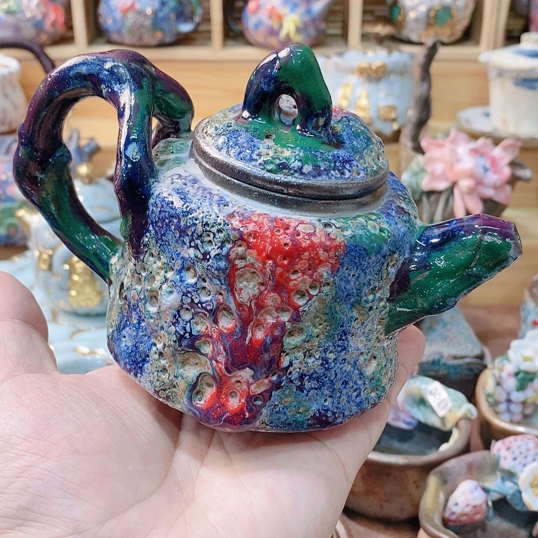 粗陶志野柴烧茶器