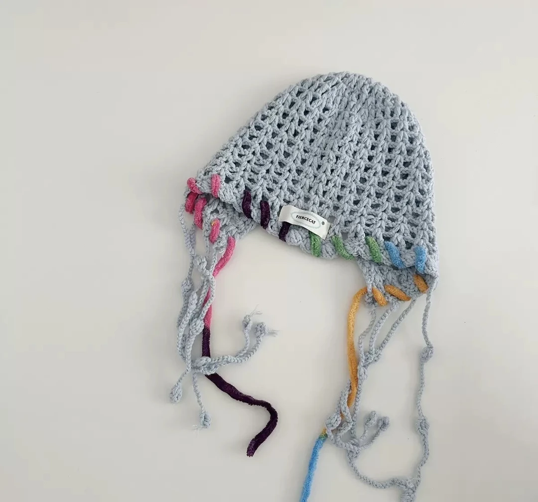 子田推荐儿童ins蓝流苏渔夫帽