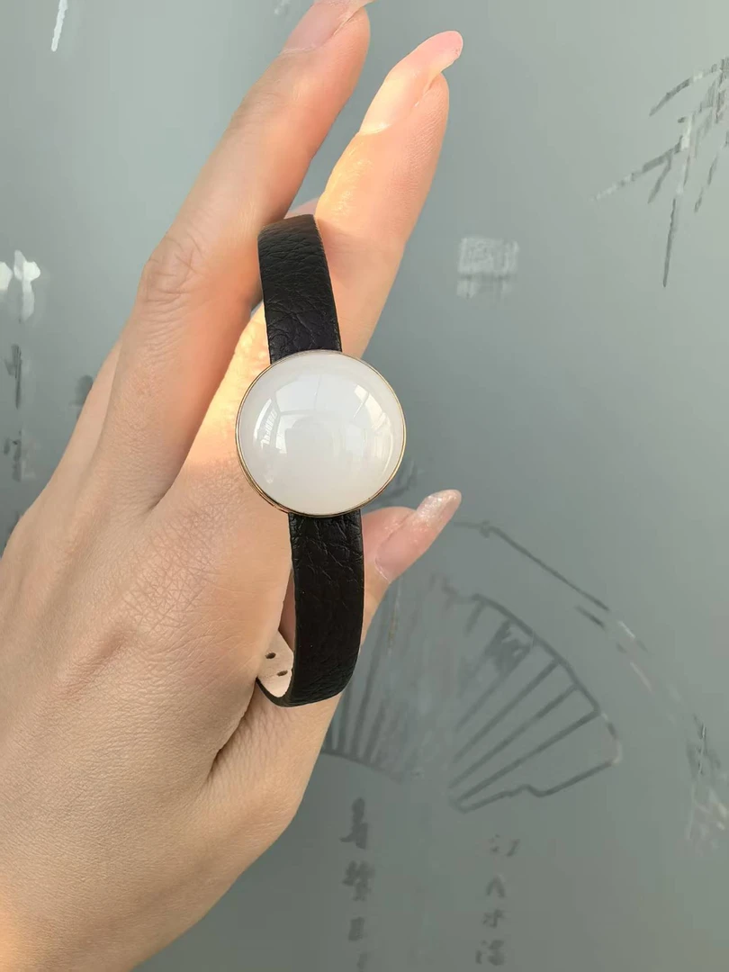 和田玉老料羊脂白玉无结构手牌吊坠两用款一级白稀缺老熟料可收藏