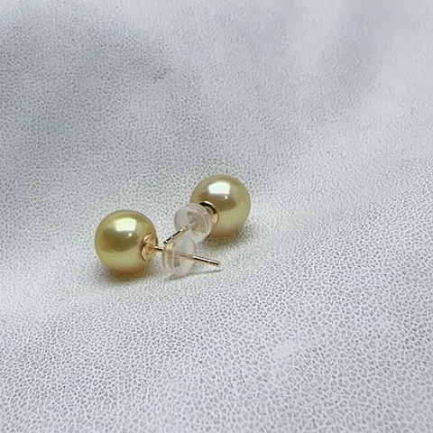 海水珍珠耳饰银S925镶嵌7***货