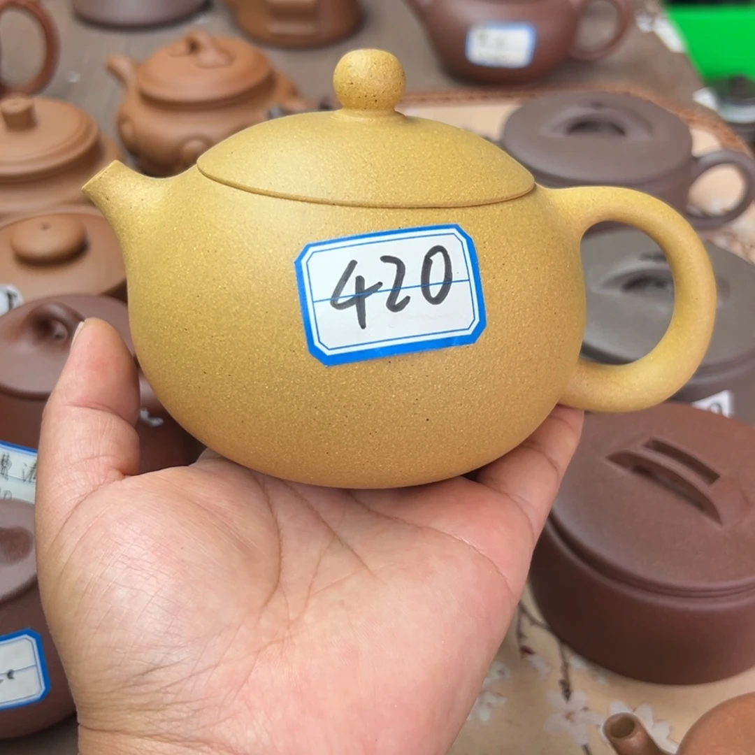 紫砂茶壶黄金段半手工420c 左右