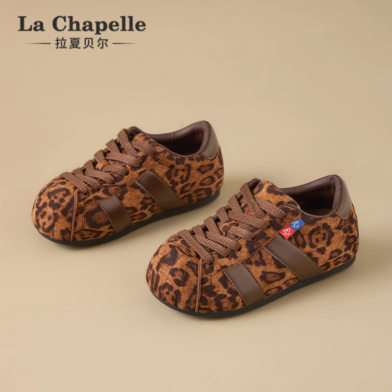 拉夏贝尔内增高德训鞋卡皮巴拉女2025冬季新款爆款百搭美拉德板鞋