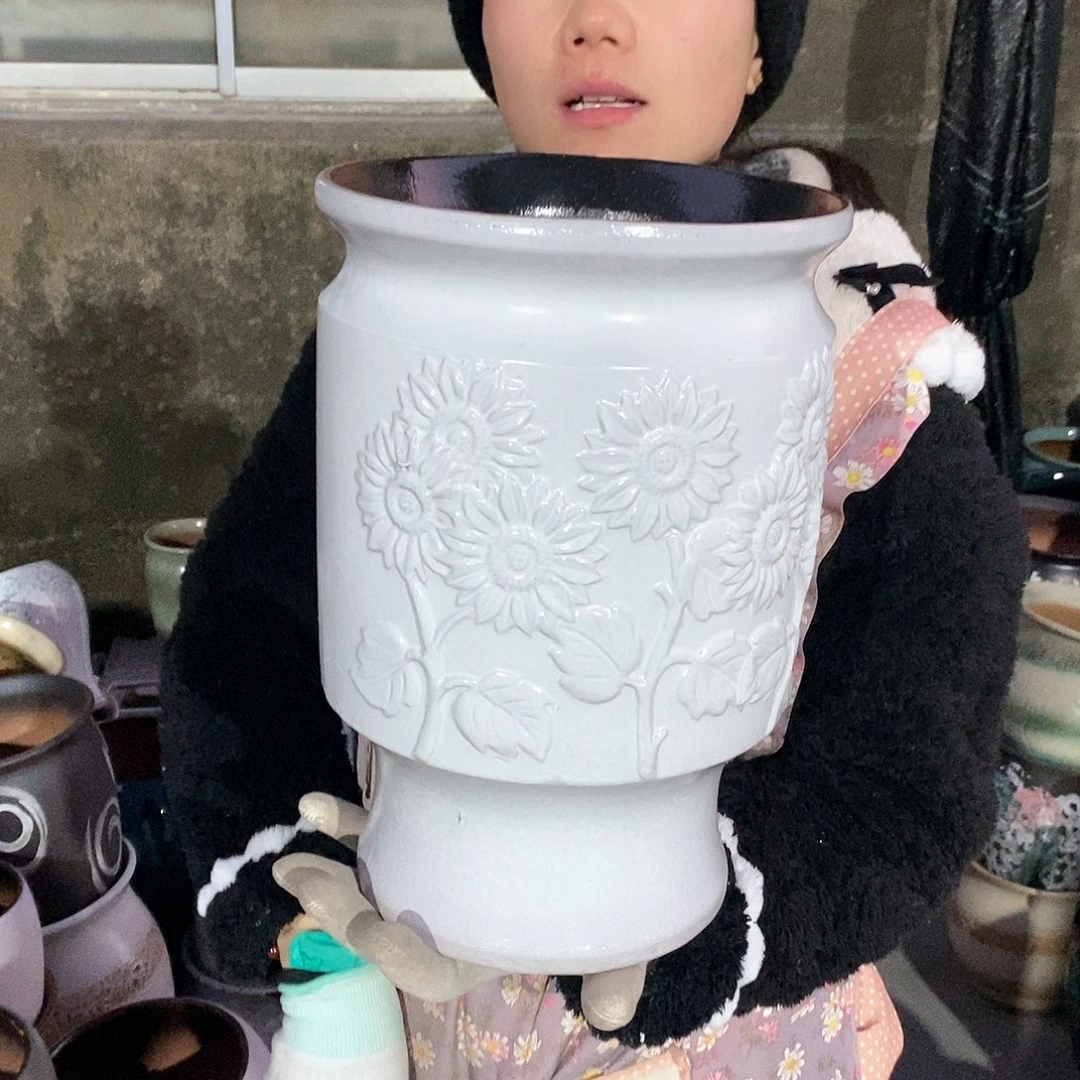 紫砂花盆正品口20高31