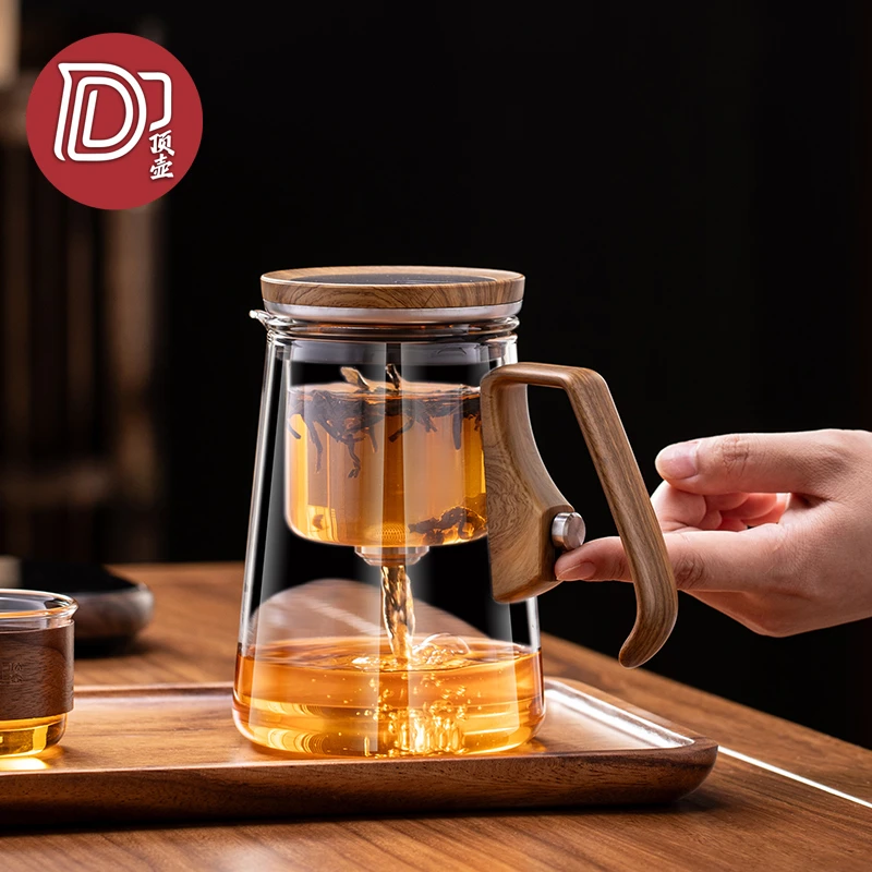 顶壶简器磁吸飘逸杯一键茶水分离泡茶壶无杆飘逸壶高端办公泡茶杯