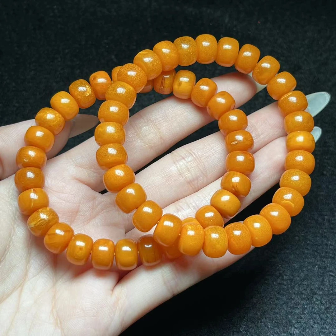 蜜蜡老型珠手串多样性发其一@k