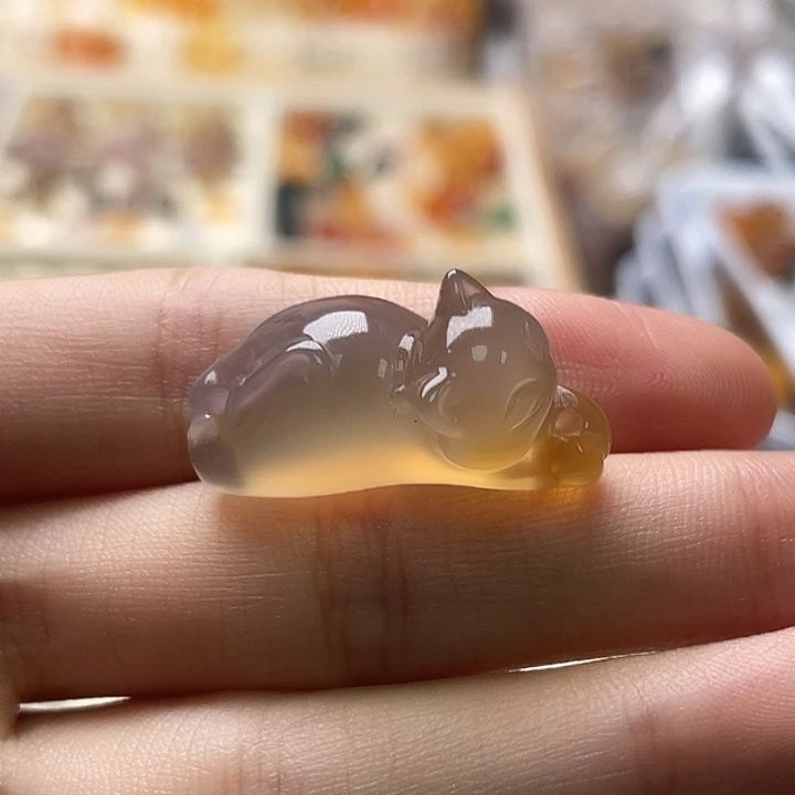 玛瑙/玉髓未镶嵌玛瑙福利趴趴猫