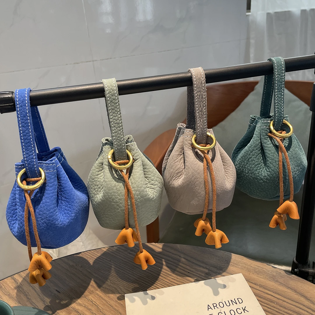 零钱钥匙卡包女束口袋小包包抽绳日常搭配证件口红耳机硬币收纳包