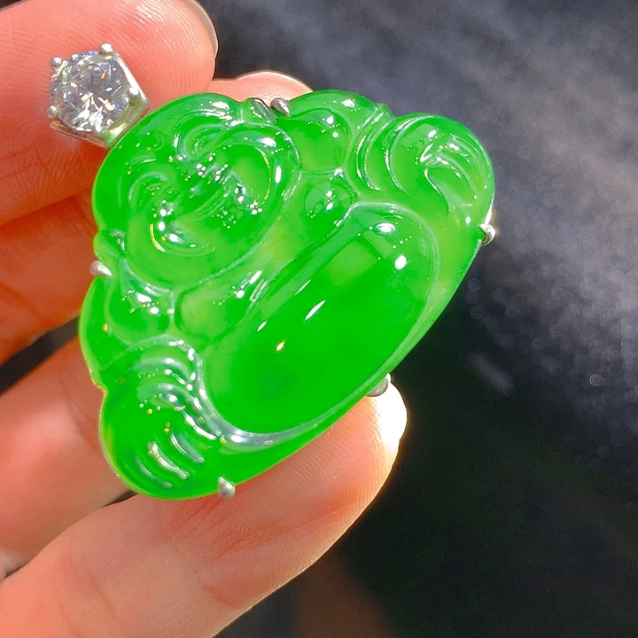 【闪购商品】翡翠颈饰银S925镶嵌翡翠