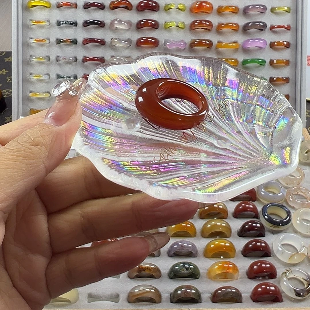 玛瑙/玉髓未镶嵌戒指A10不退换19.2港21