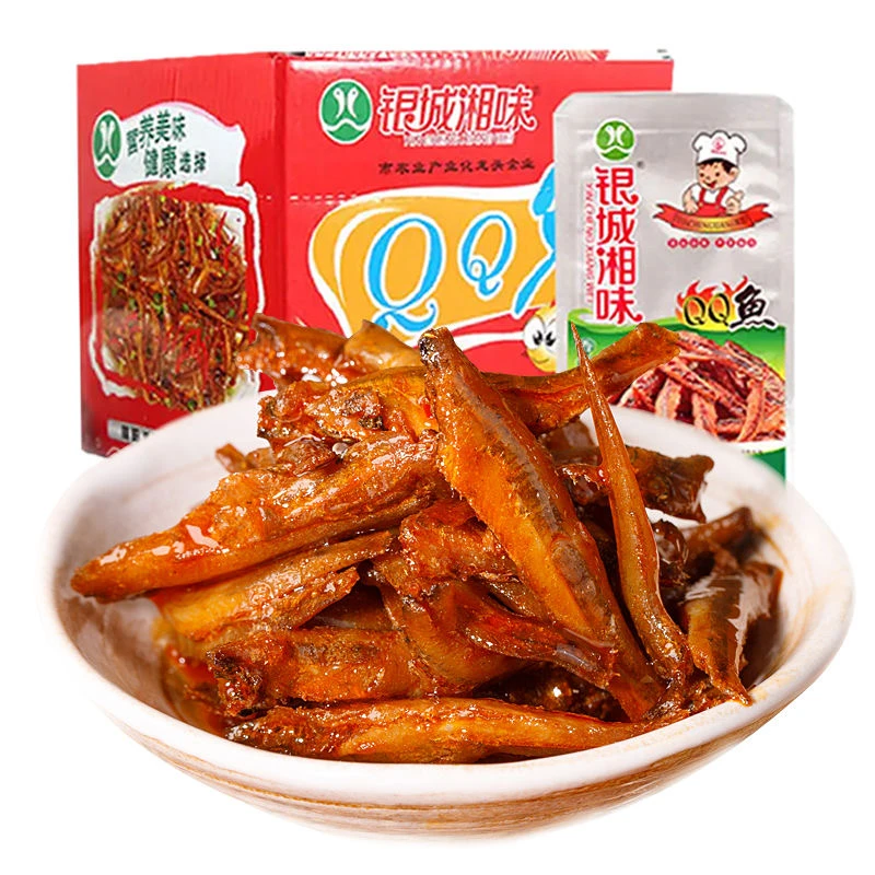 香辣小鱼仔湖南特产休闲即食麻辣零食追剧小吃