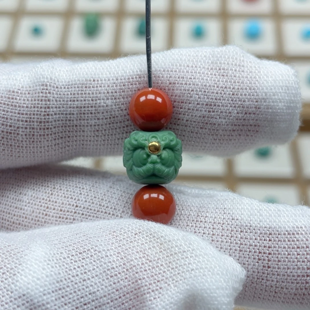 绿松石珠宝奇石18K金镶嵌