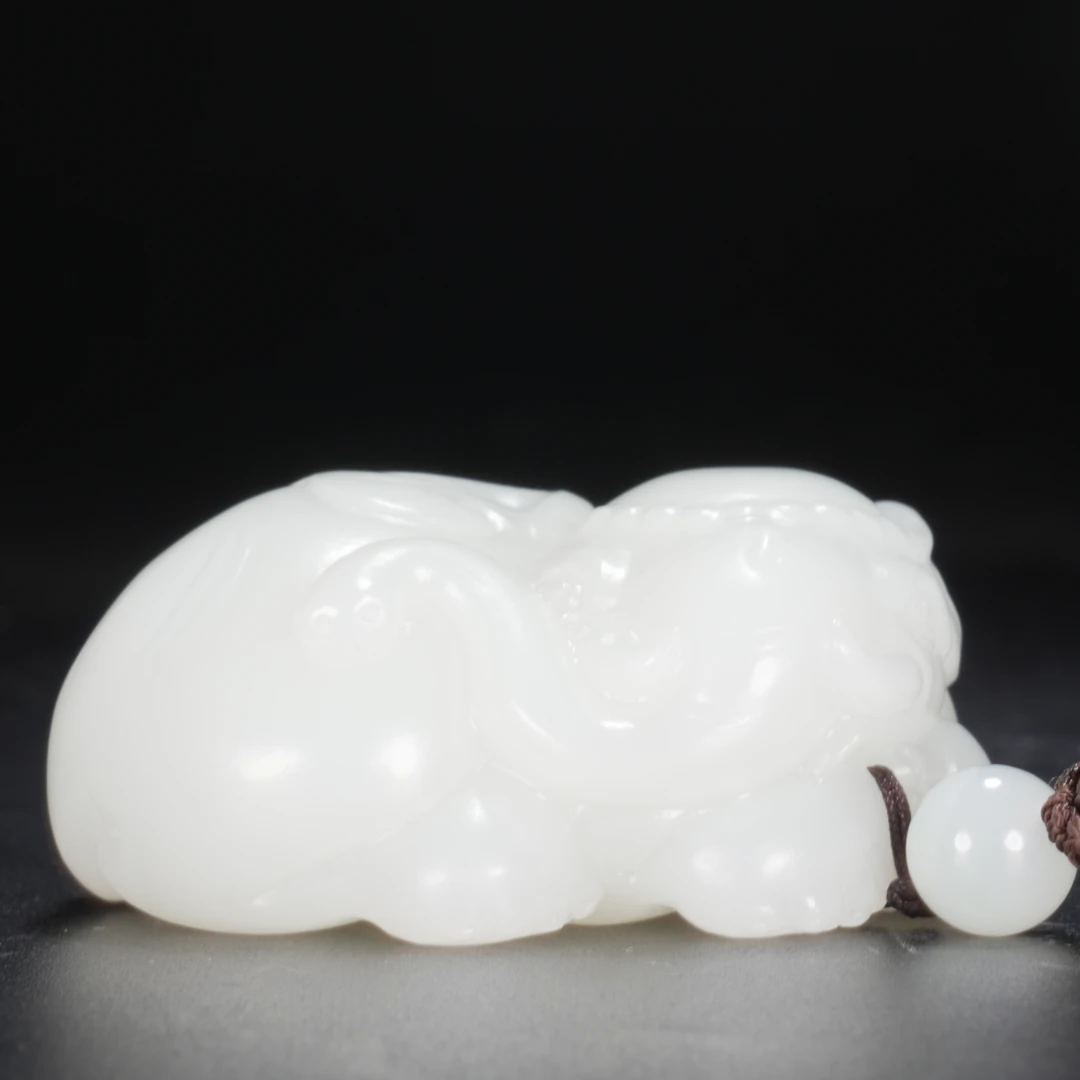lot2老坑和田玉羊脂吉祥如意挂件