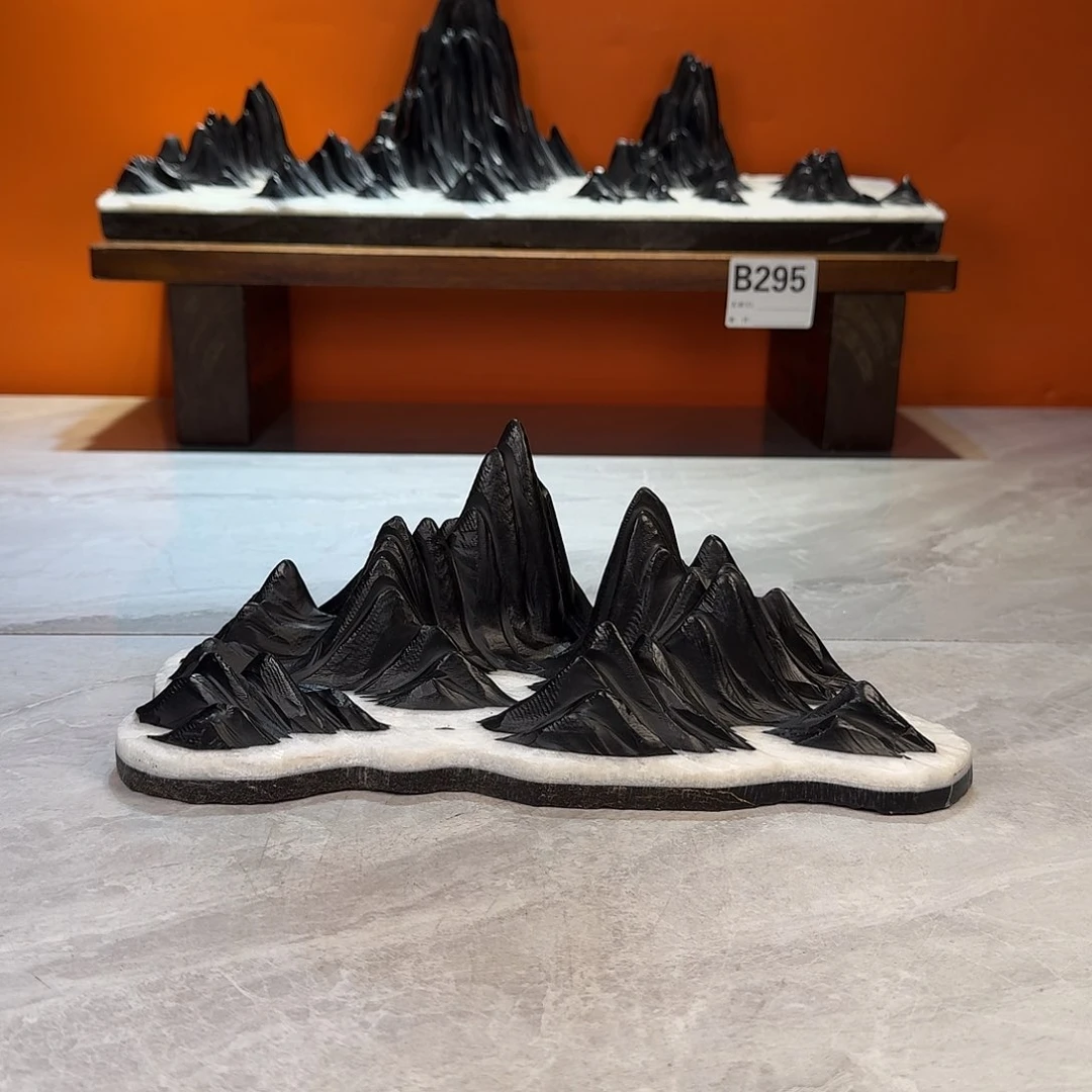 灵璧石雕刻奇石摆件烟**风