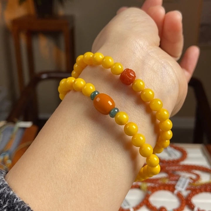 琥珀手链未镶嵌蜜蜡手串6