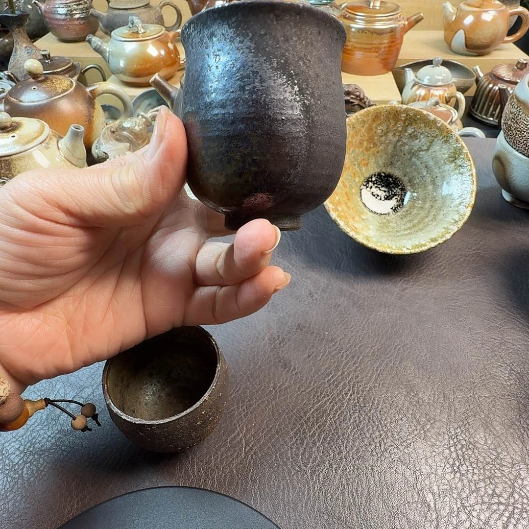 手工手作柴烧主人杯
