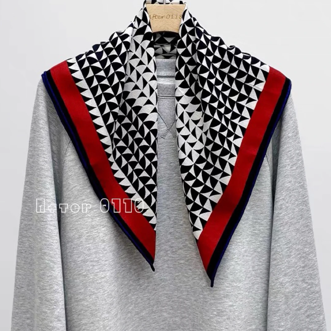 【极简H】真丝羊毛！双面异色高级感真丝羊毛方巾丝巾围巾64cm