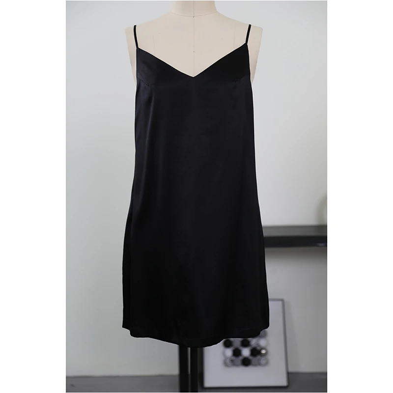 JUZININE【主播样衣】原创设计 桑蚕丝吊带背心裙 45A  19弹力缎