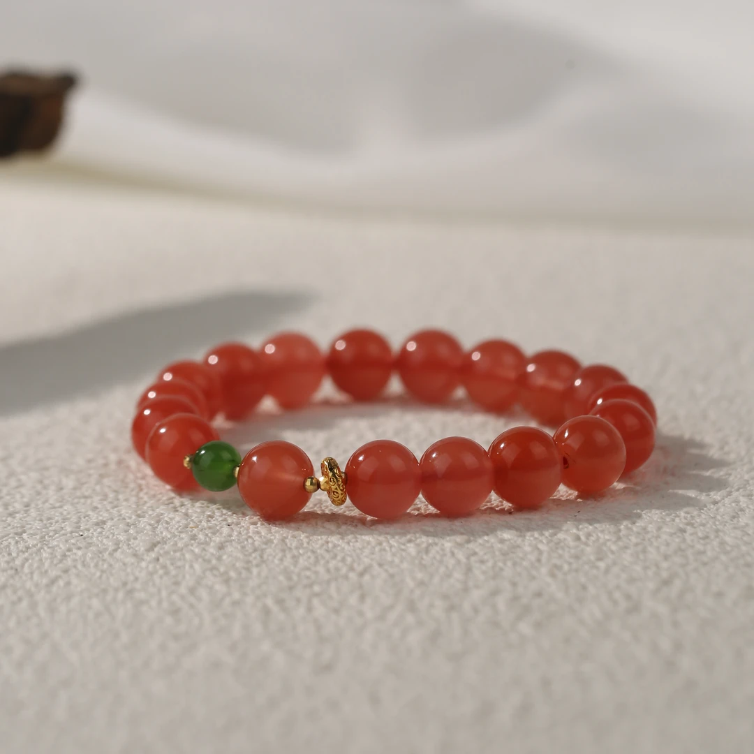 【富贵双全】南红手串（天然珠宝多样性发其一）