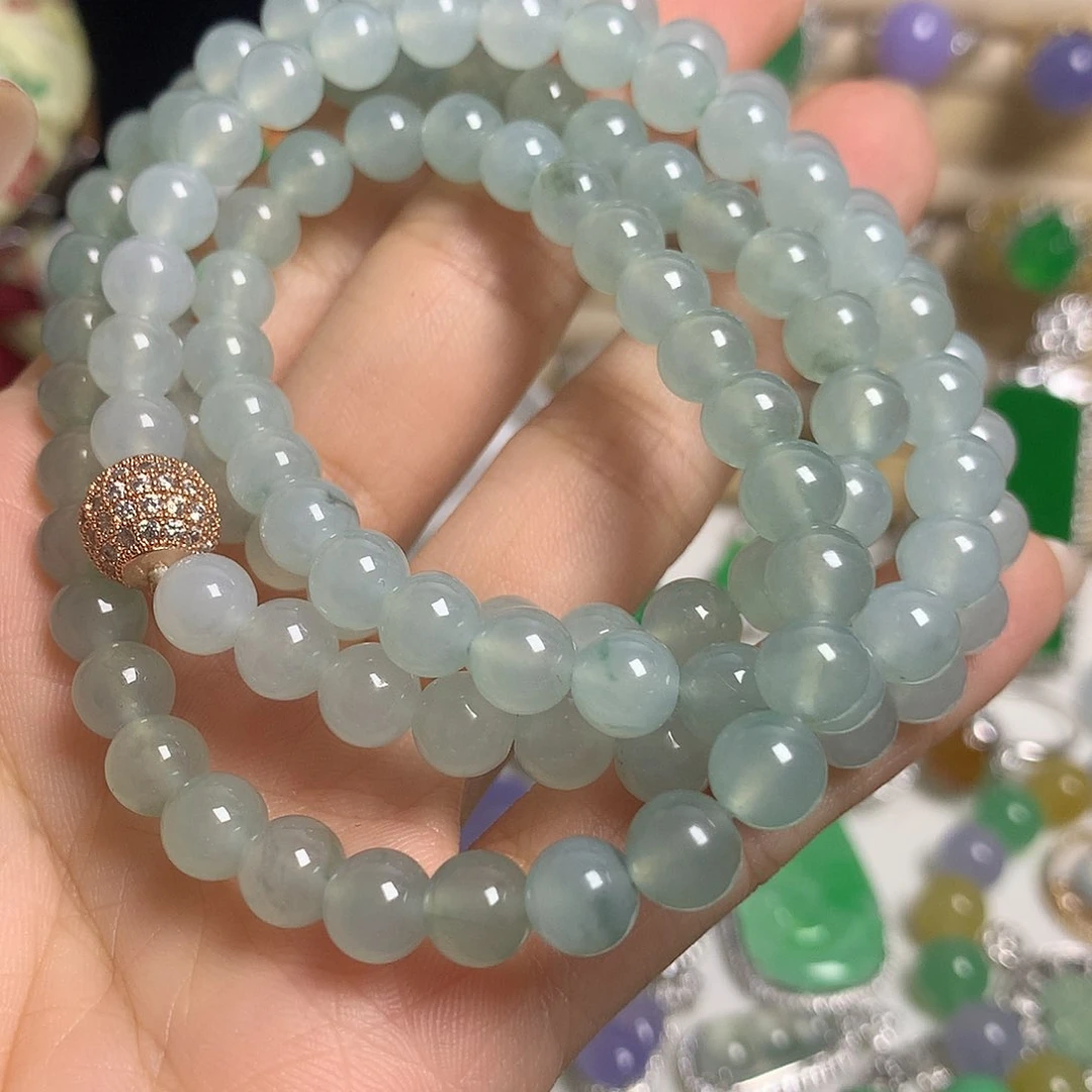 翡翠未镶嵌吊坠(不含链)珠串