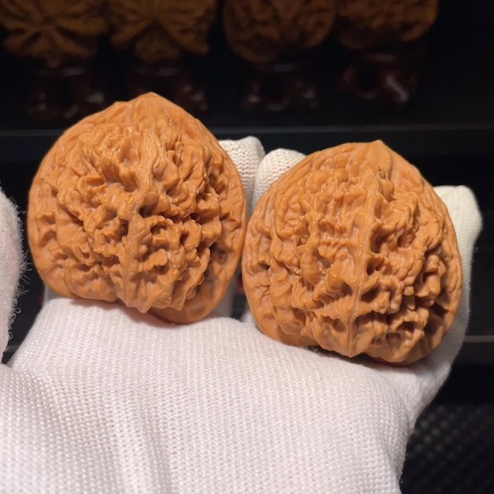 吊坠文玩核桃秦岭帝王官帽龙鳞纹47