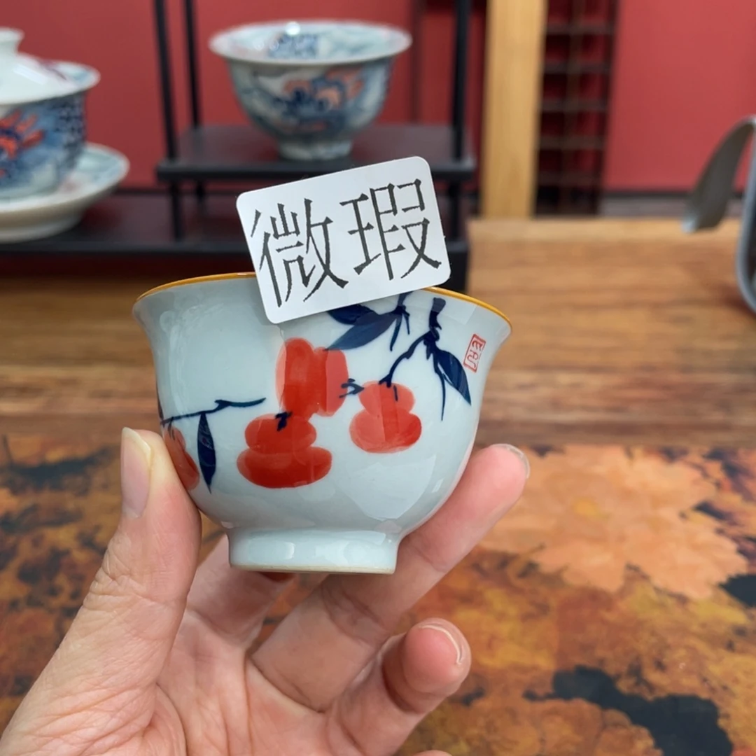 微瑕釉下彩纯手工绘制