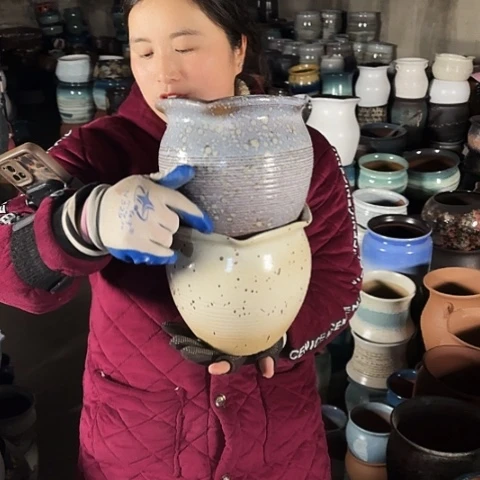 口19高20瑕疵盆子。