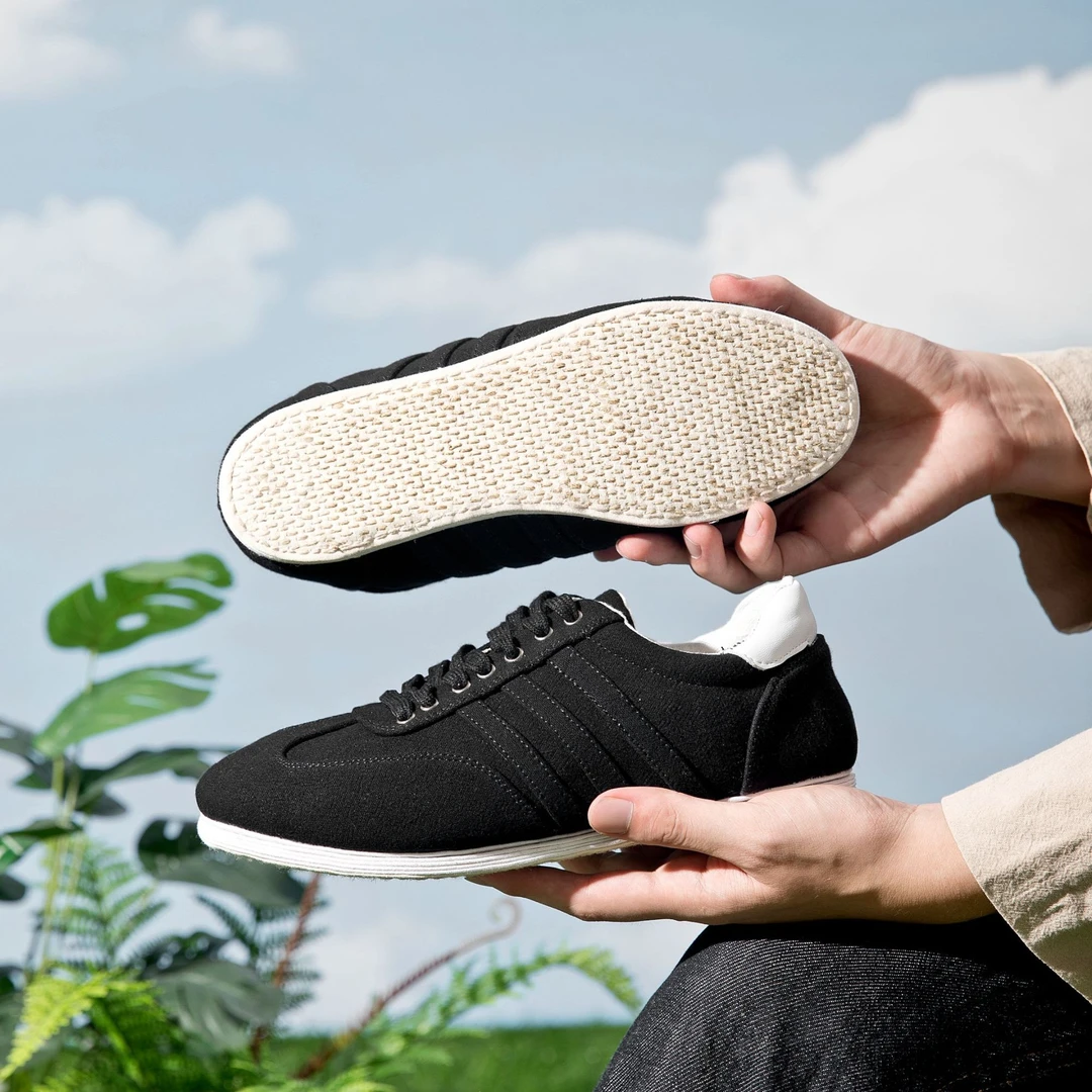 BUYUTANG/布语堂黑色千层底透气运动布鞋男女2025新款舒适休闲鞋