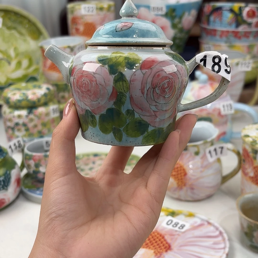 景德镇手绘高温釉下彩陶瓷茶具