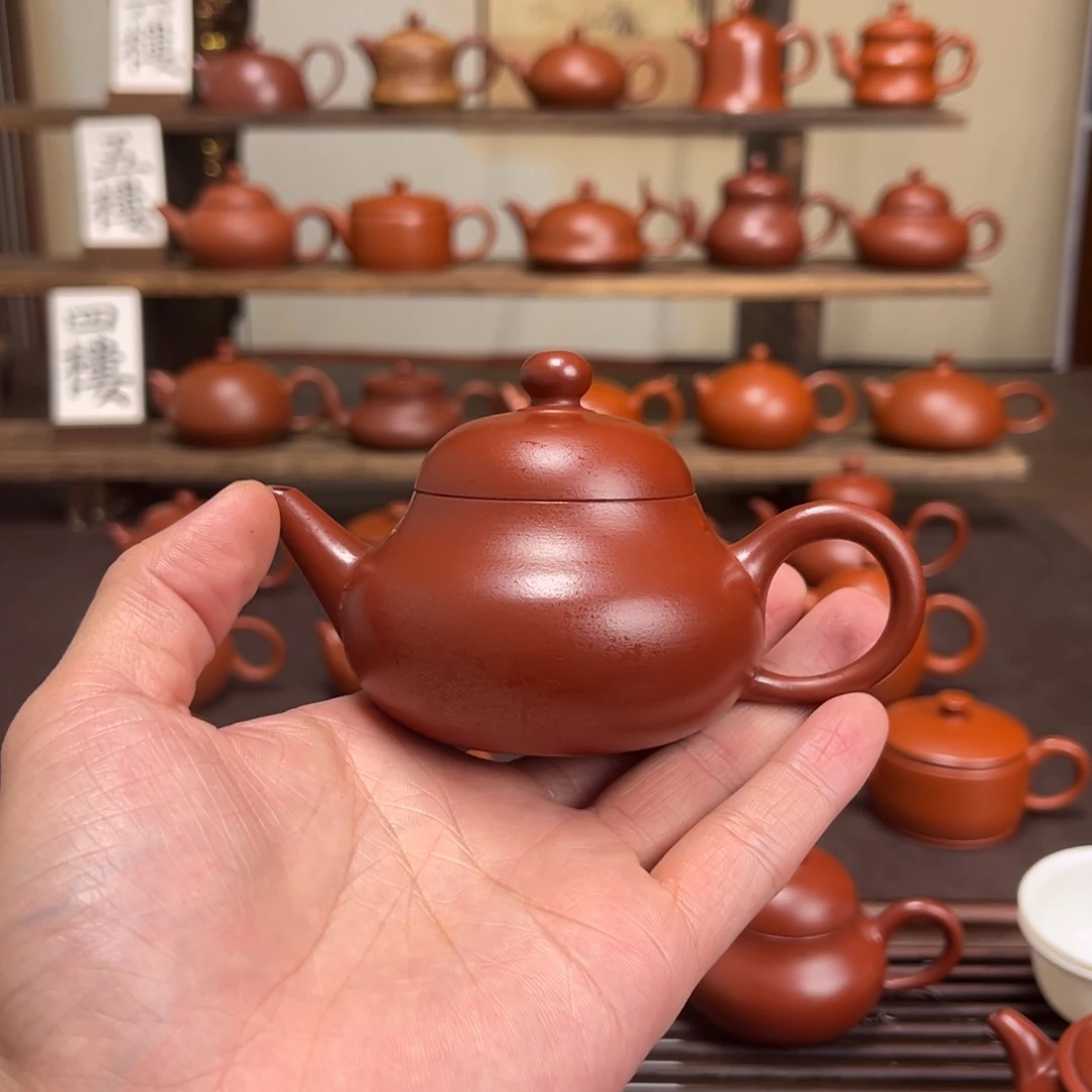 啊***坚紫砂茶壶朱泥梨壶