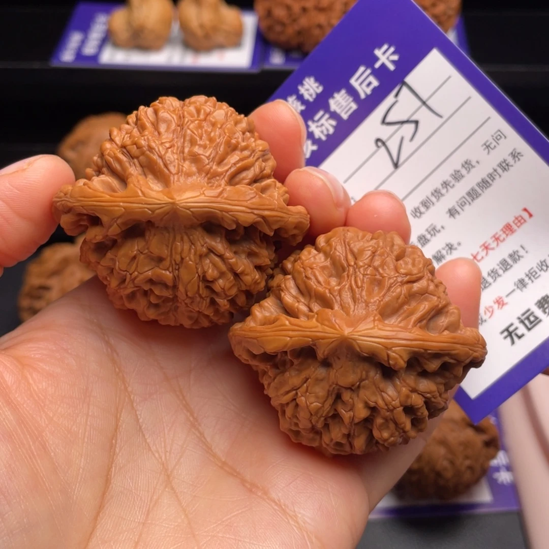 文玩核桃把件官帽49尺