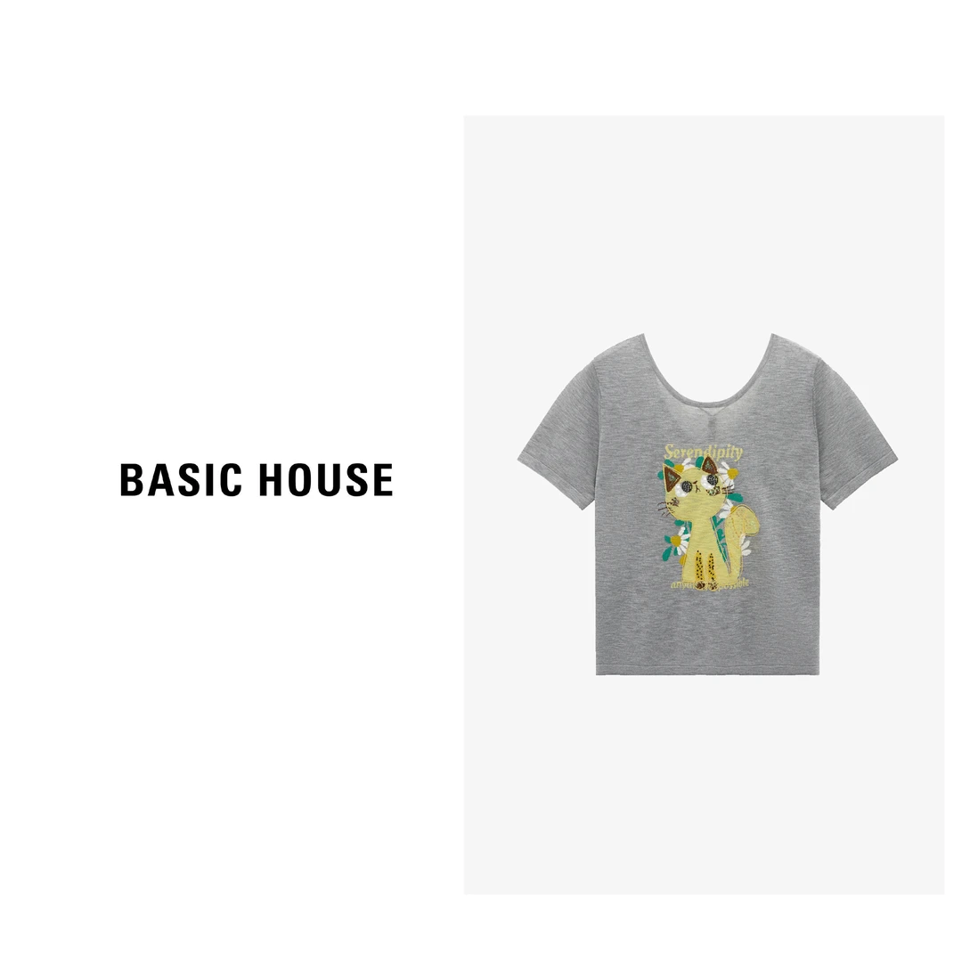 Basic House/百家好夏季设计师ins风时尚潮流针织衫-B0625B5BND2