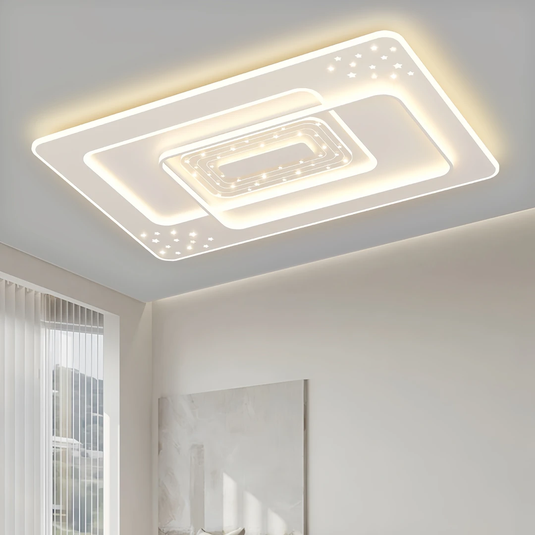 客厅灯现代简约大气led吸顶灯卧室餐厅吊灯中山灯具组合全屋套餐