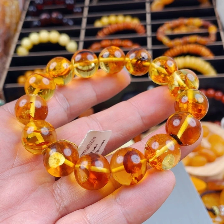 琥珀颈饰未镶嵌手串
