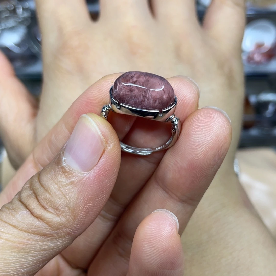 【闪购商品】银S925镶嵌珠宝半成品水晶戒指