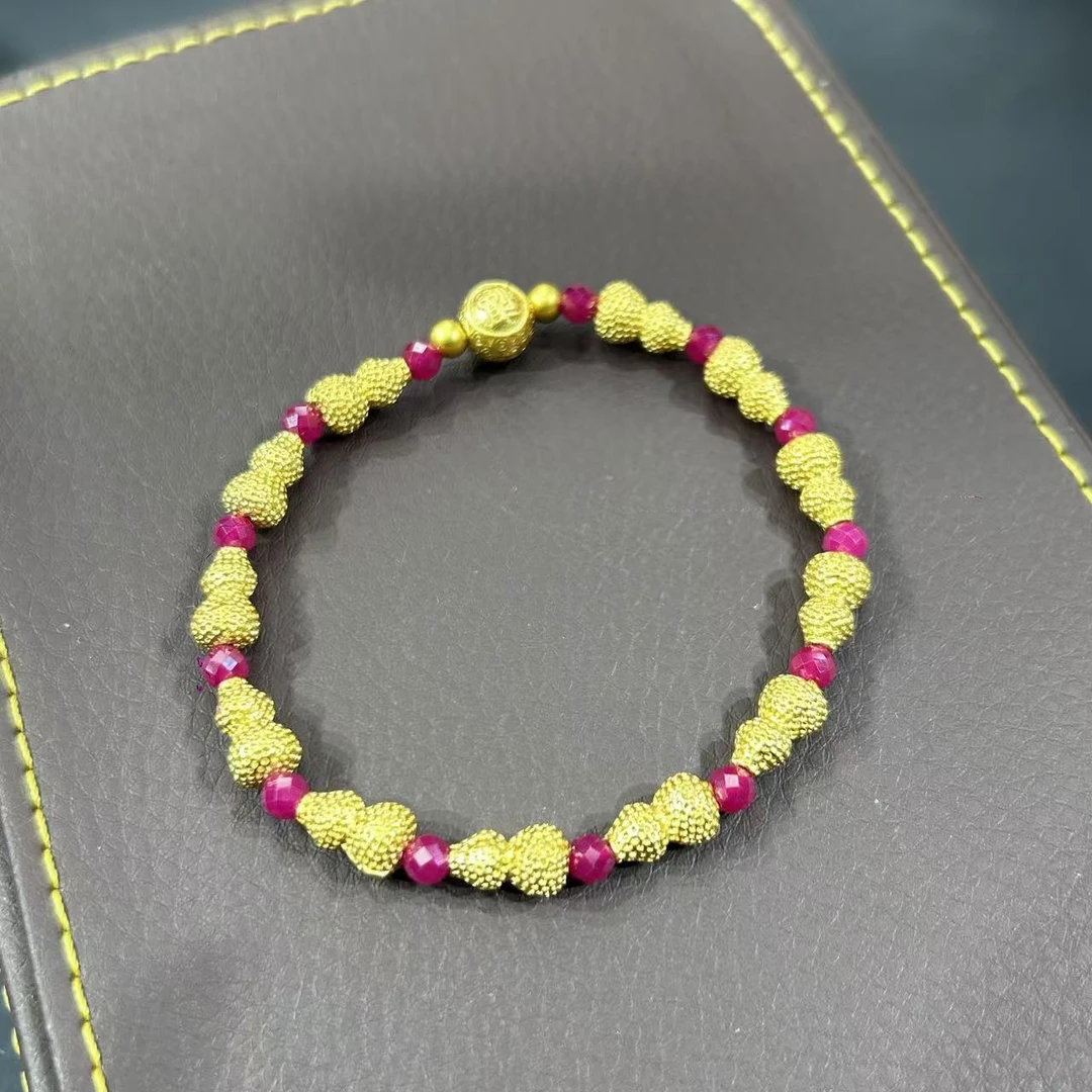 合成/培育精美气质葫芦红宝石手串 F372