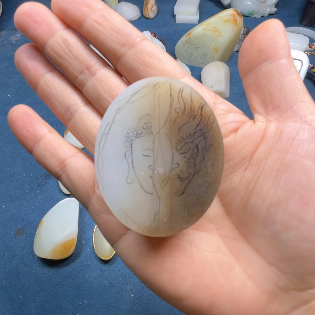 挂件未镶嵌定制和田玉七*沐