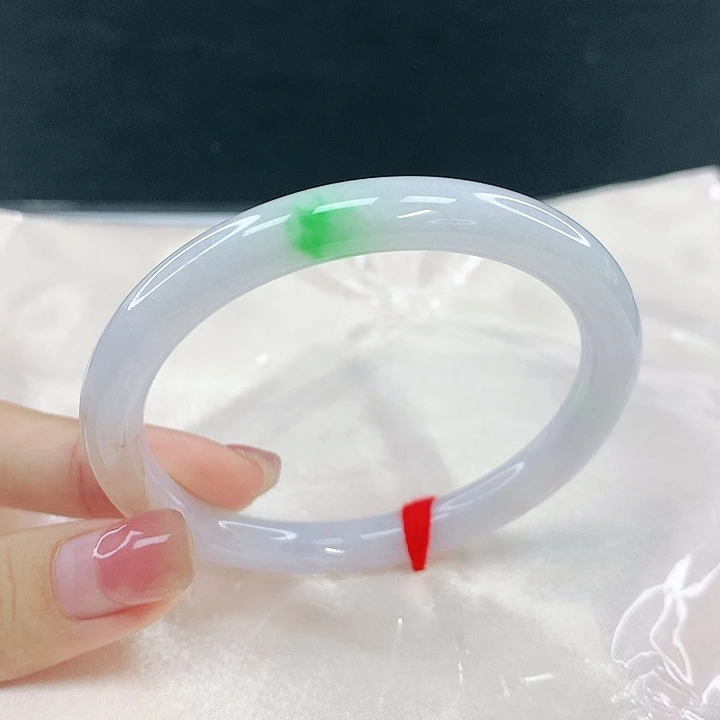 翡翠未镶嵌手镯圈56，04232