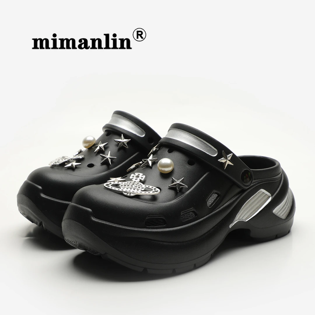 卫星款增高洞洞鞋女夏季外穿2025新款时尚网红个性百搭包头凉拖鞋