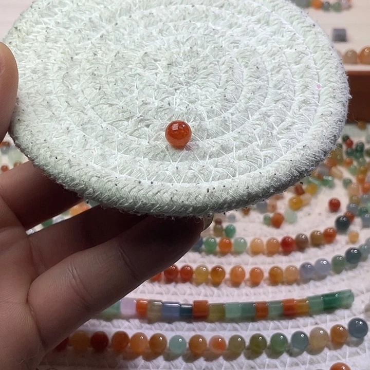 翡翠散珠未镶嵌定制翡翠卡7.6