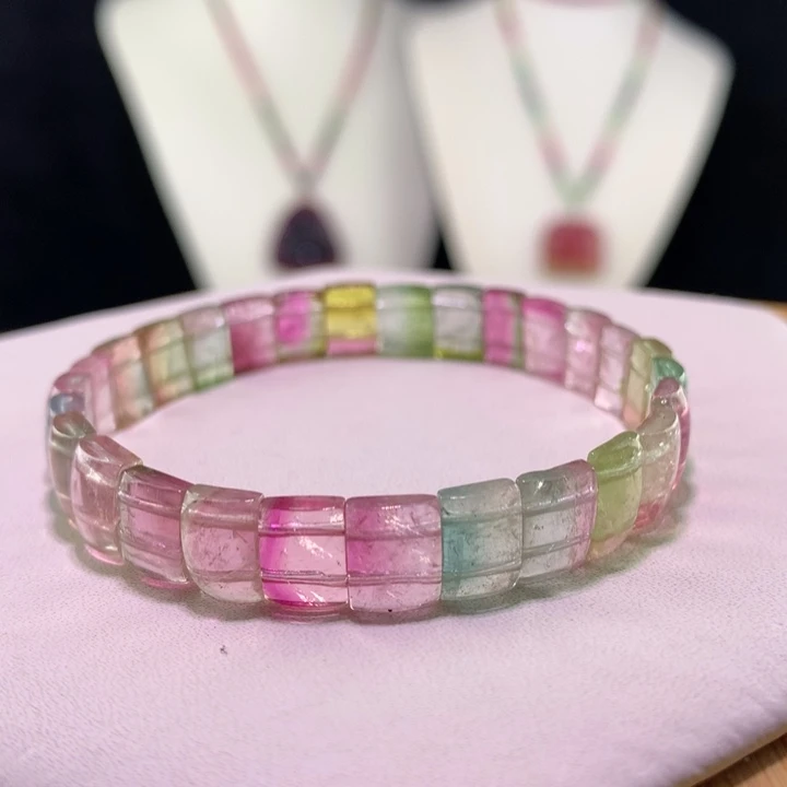 双色碧玺手链未镶嵌