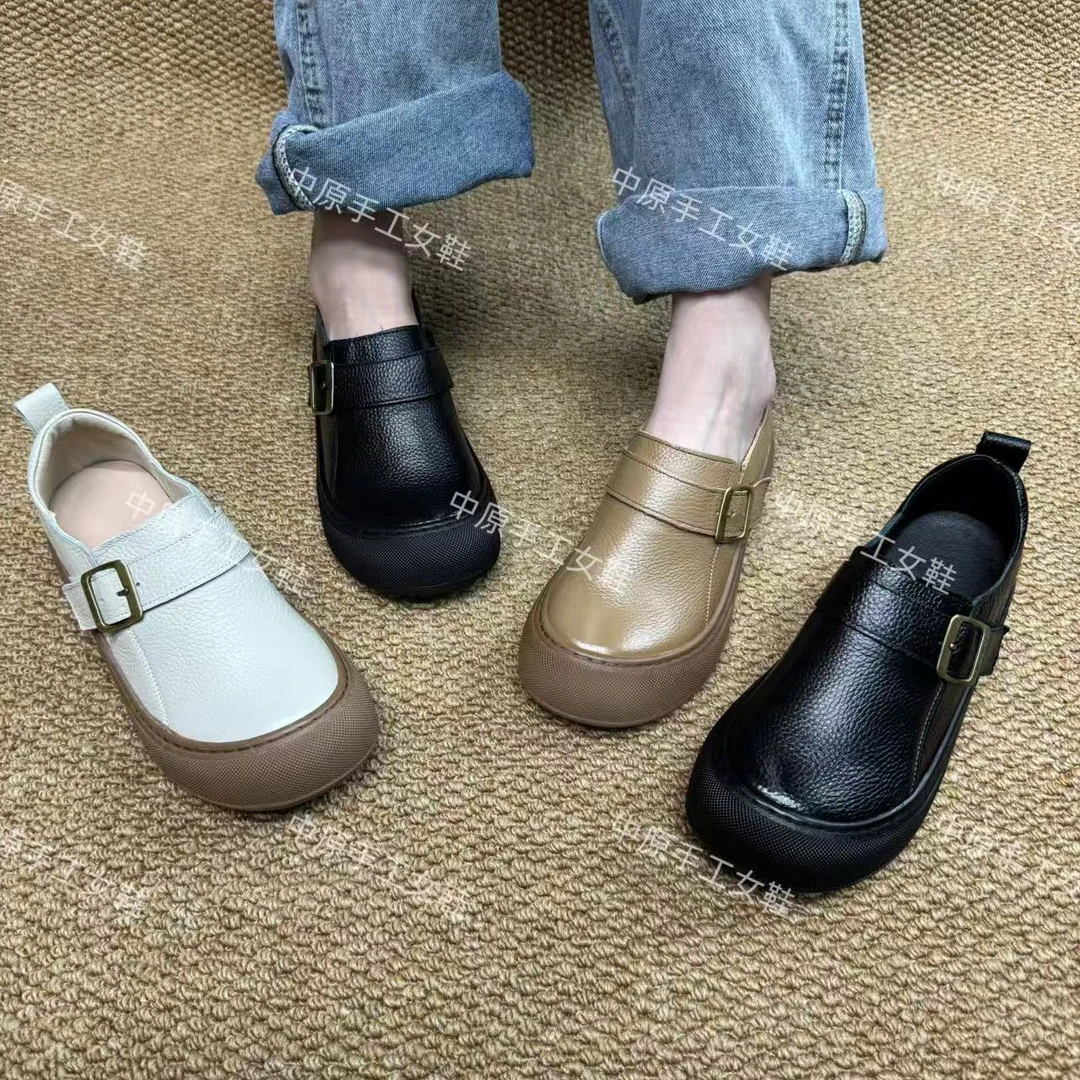 703套筒春秋季新款休闲复古一脚蹬单鞋包头时尚百搭休闲风女鞋