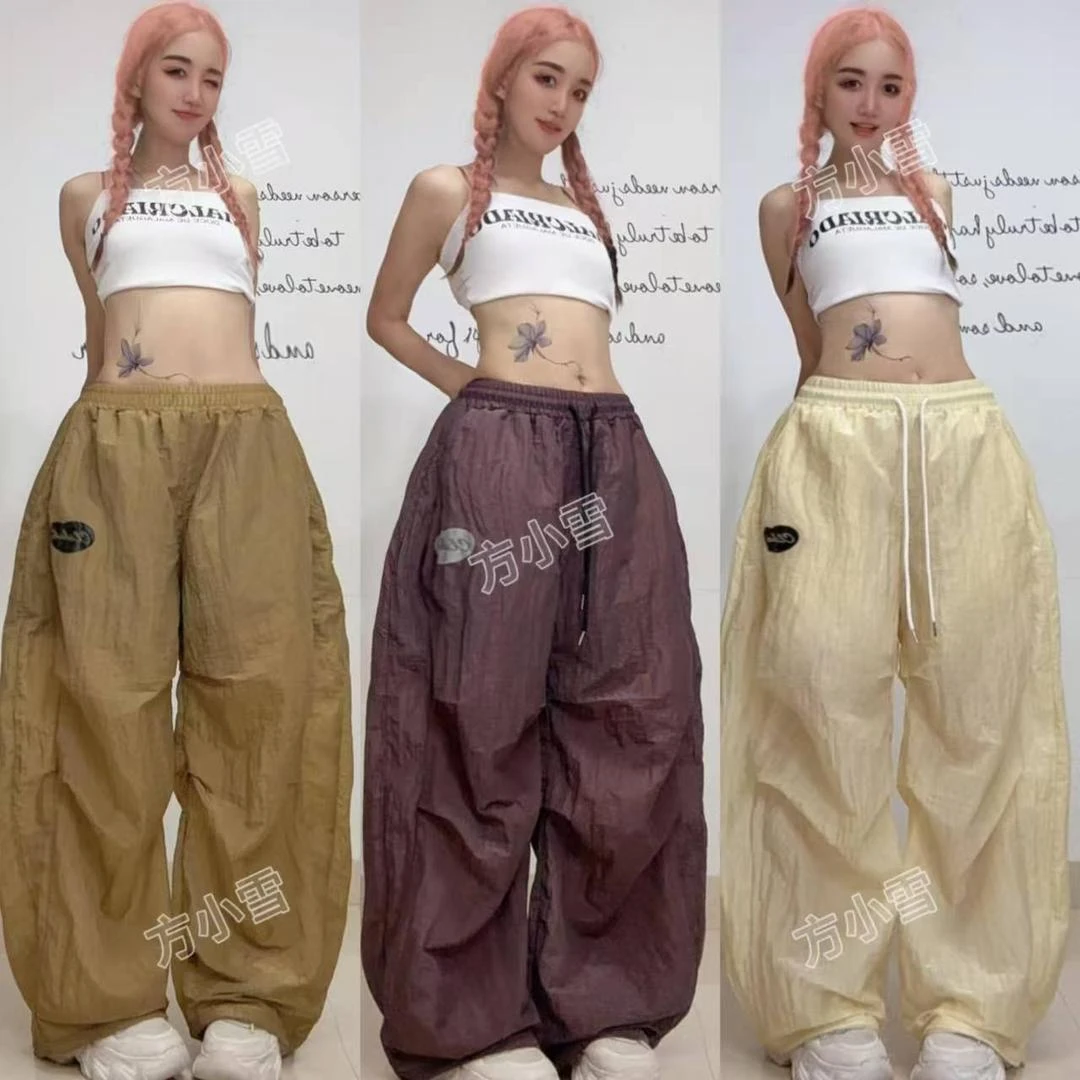 时超康SHI.CHAO.KANG.潮牌朦胧感长裤婴儿皱面料休闲裤2572款