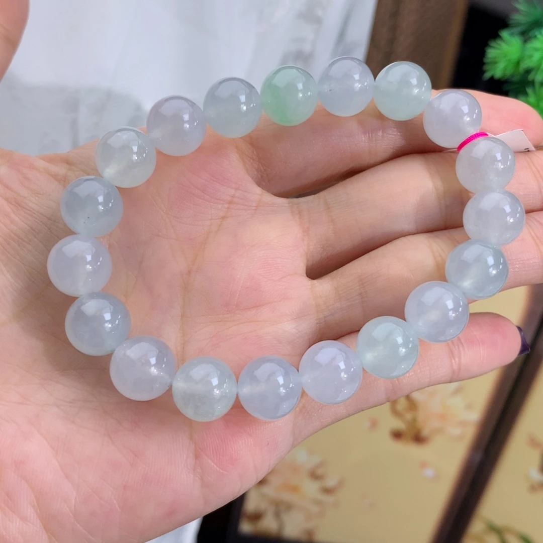 翡翠未镶嵌手串卡10冰胶马卡龙手串
