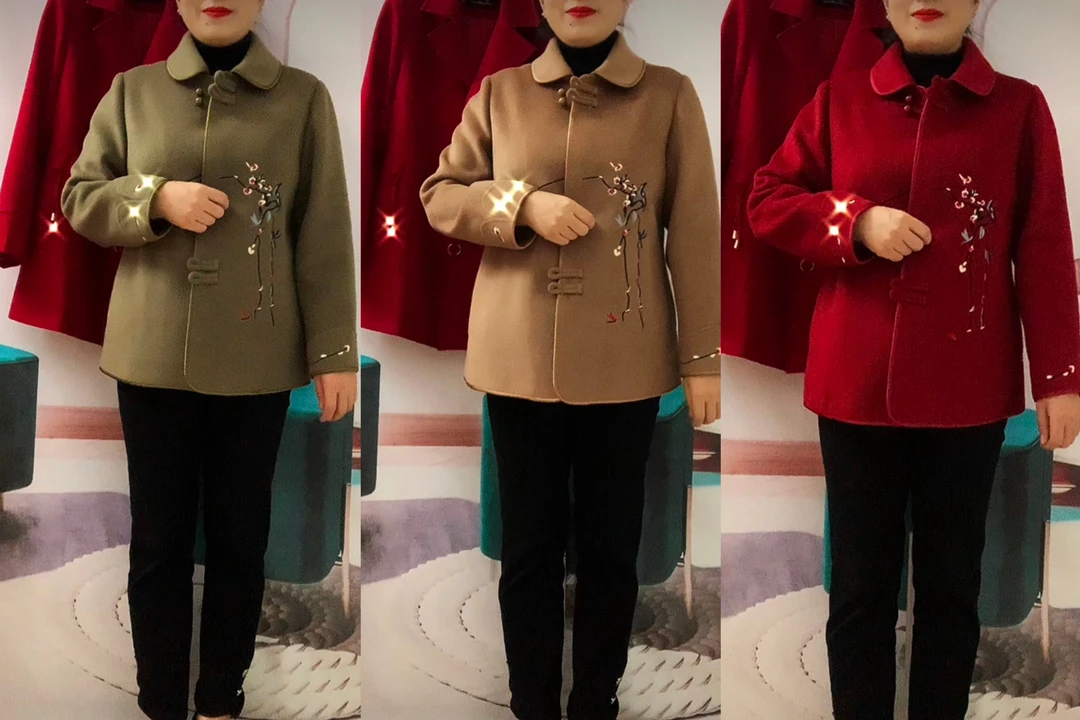 144#新款高端羊毛绣花外套