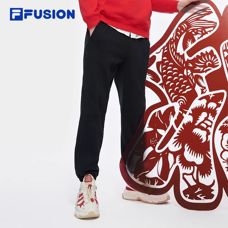 【CNY系列】斐乐新年款针织长裤男2025春新款时尚宽松裤T11M512601