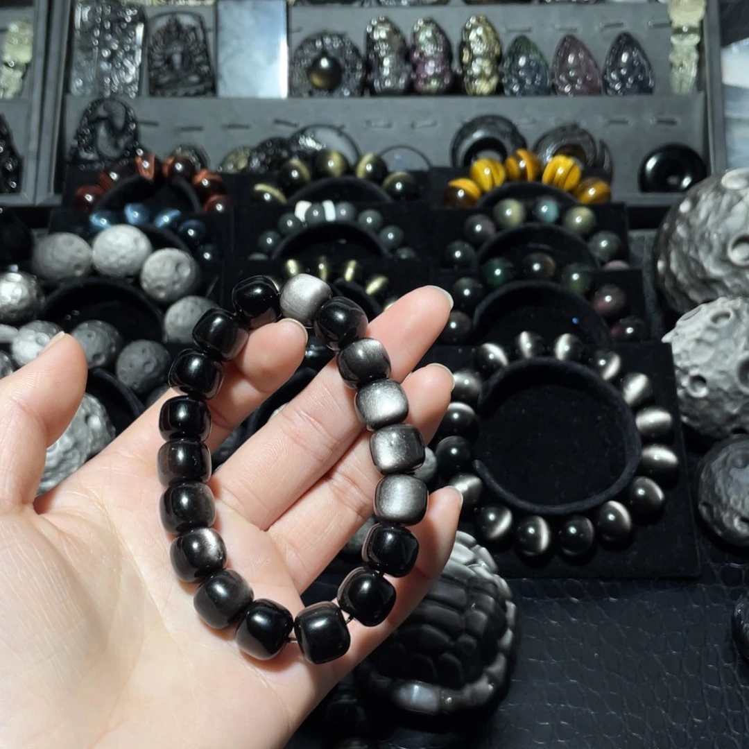 小***七黑曜岩未镶嵌珠宝奇石