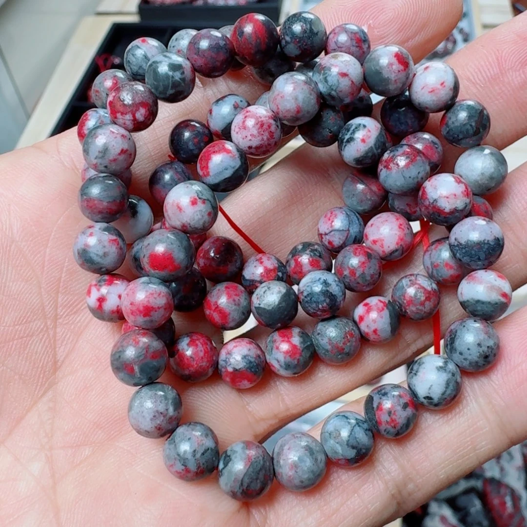 天然辰砂多圈卡7//40.8克