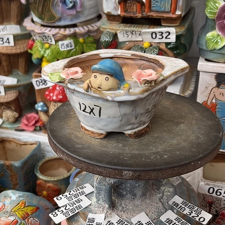 粗陶材质多肉花盆