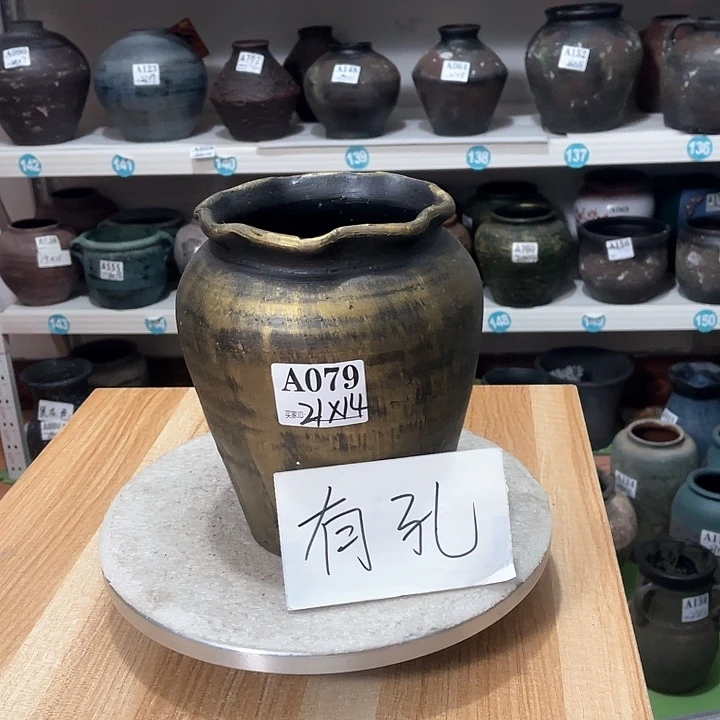 红陶手工制作工艺花盆